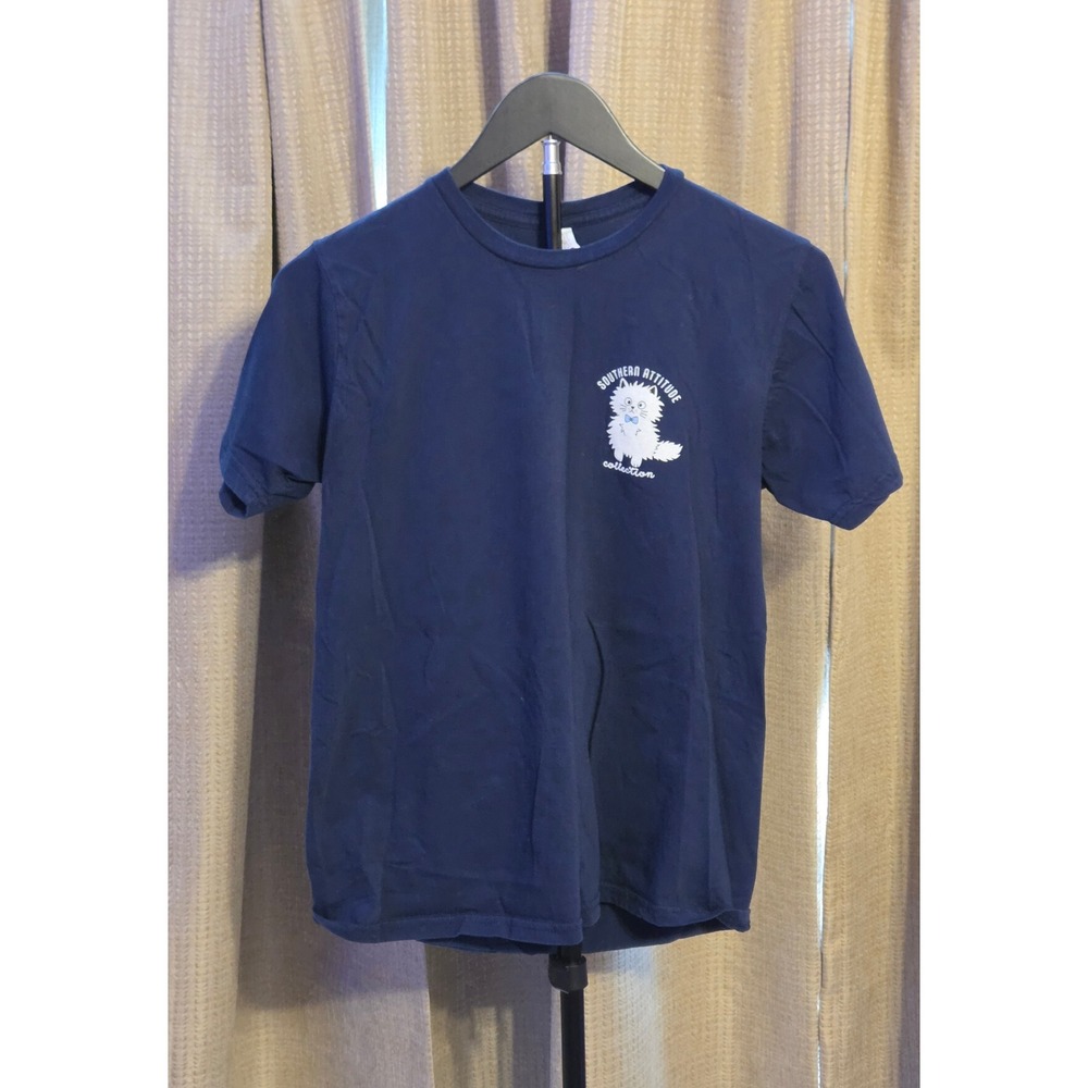 Southern Attitude You're Wrong Cat T-Shirt Women's Size‎ Small Navy